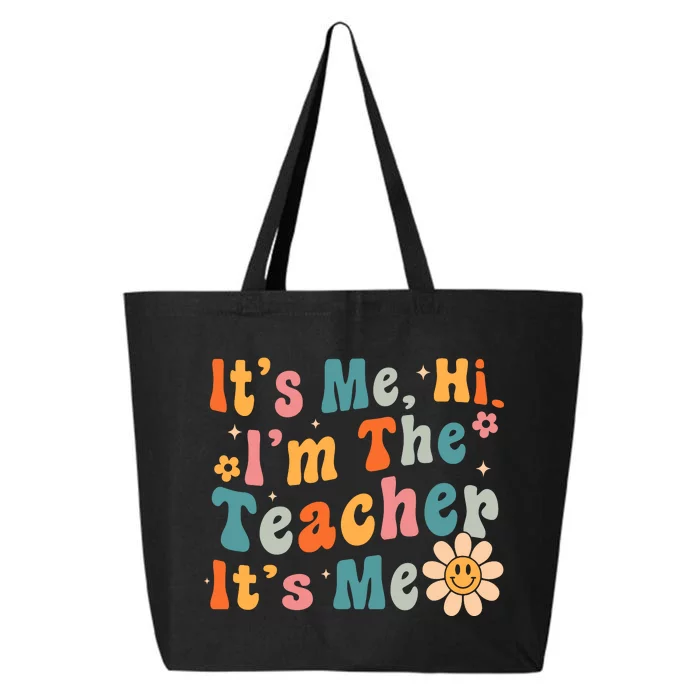 Its Me Hi Im The Teacher Its Me Groovy Back To School 25L Jumbo Tote