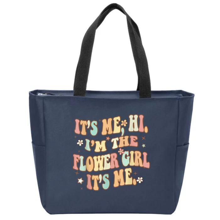 Its Me Hi Im The Flower Girl Its Me Groovy Flower Girl Zip Tote Bag