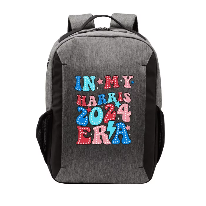 In My Harris 2024 Era Retro Groovy Vote For President Women Vector Backpack