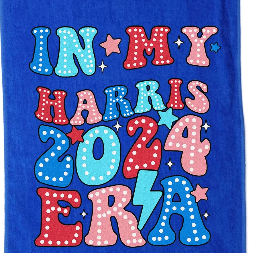 In My Harris 2024 Era Retro Groovy Vote For President Women Platinum Collection Golf Towel