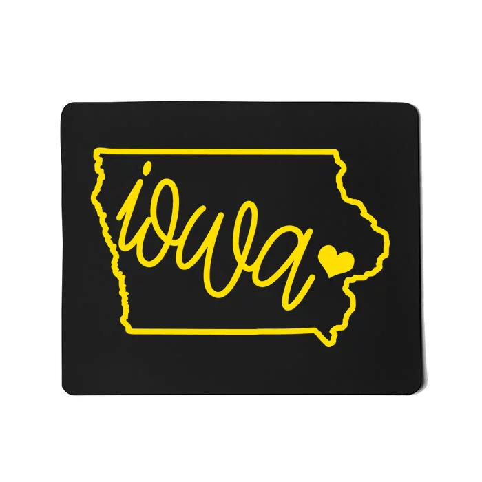 Iowa Map Iowa Lover Heaven Gold Map Mousepad