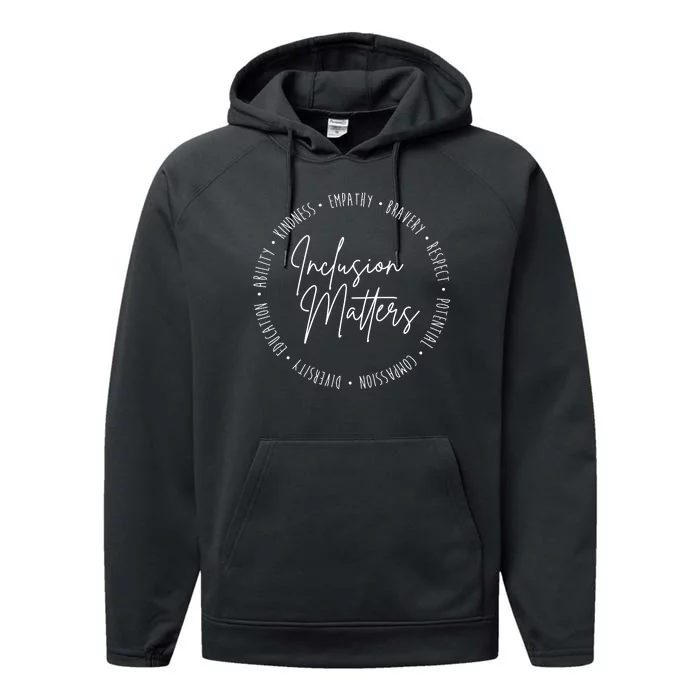 Inclusion Matters Inspirational Performance Fleece Hoodie