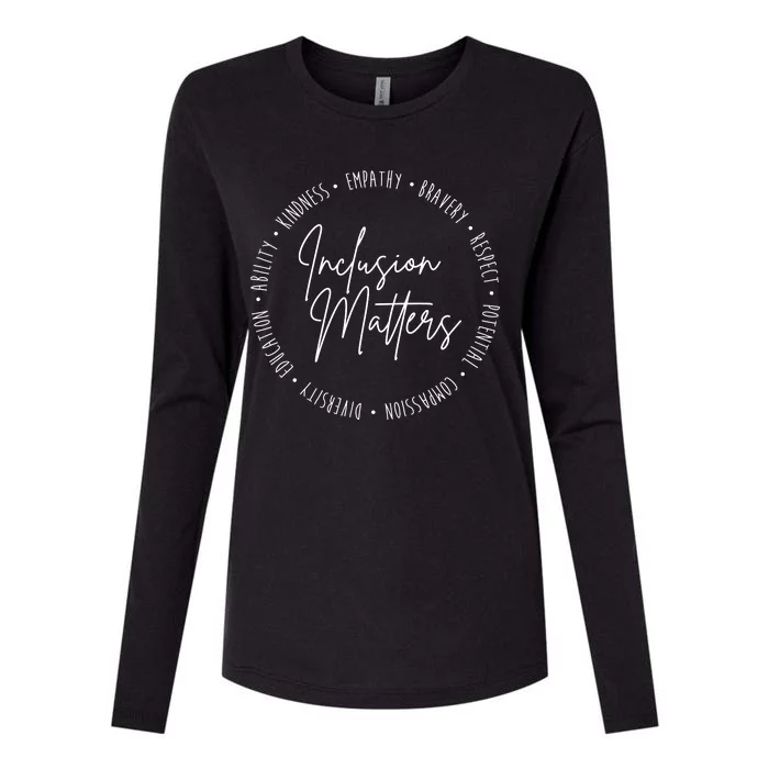 Inclusion Matters Inspirational Womens Cotton Relaxed Long Sleeve T-Shirt