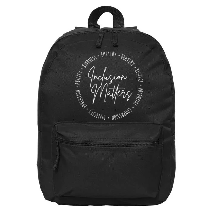 Inclusion Matters Inspirational 16 in Basic Backpack