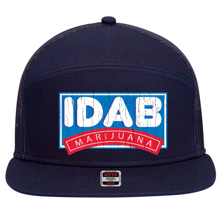 IDab Marijuana 7 Panel Mesh Trucker Snapback Hat