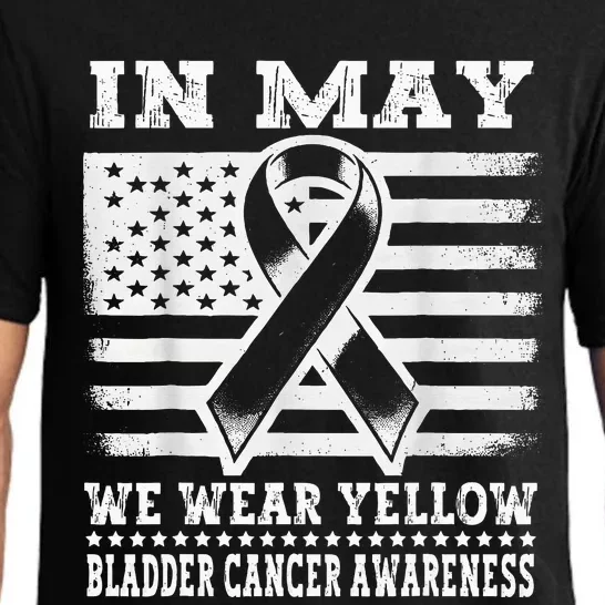 In May I Wear Yellow For Bladder Cancer Awareness Month Pajama Set