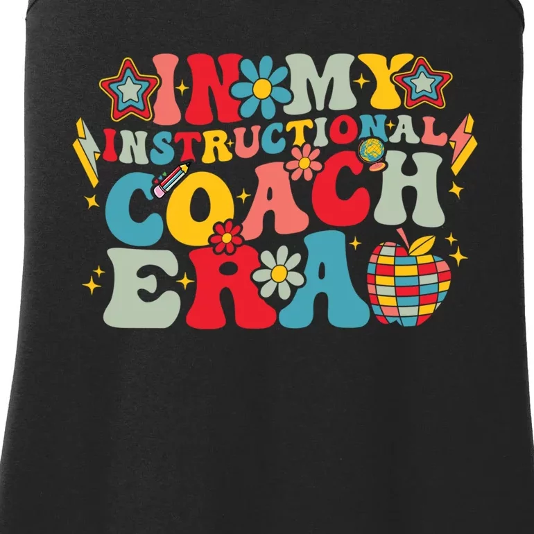 In My Instructional Coach Era Groovy Back To School Ladies Essential Tank