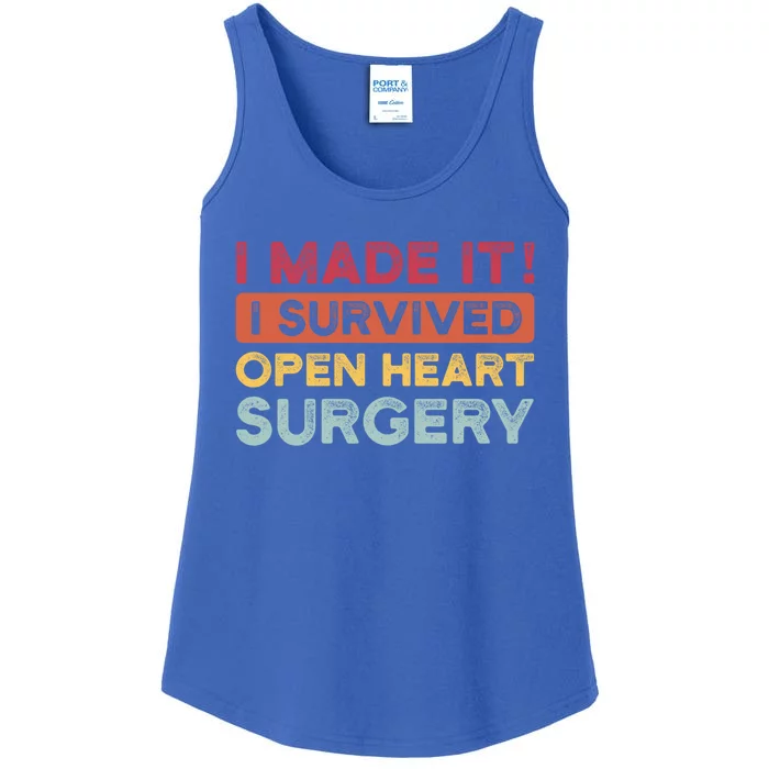 I Mae It! I Survived Open Heart Surgery Heart Surger Surgery Cool Gift Ladies Essential Tank