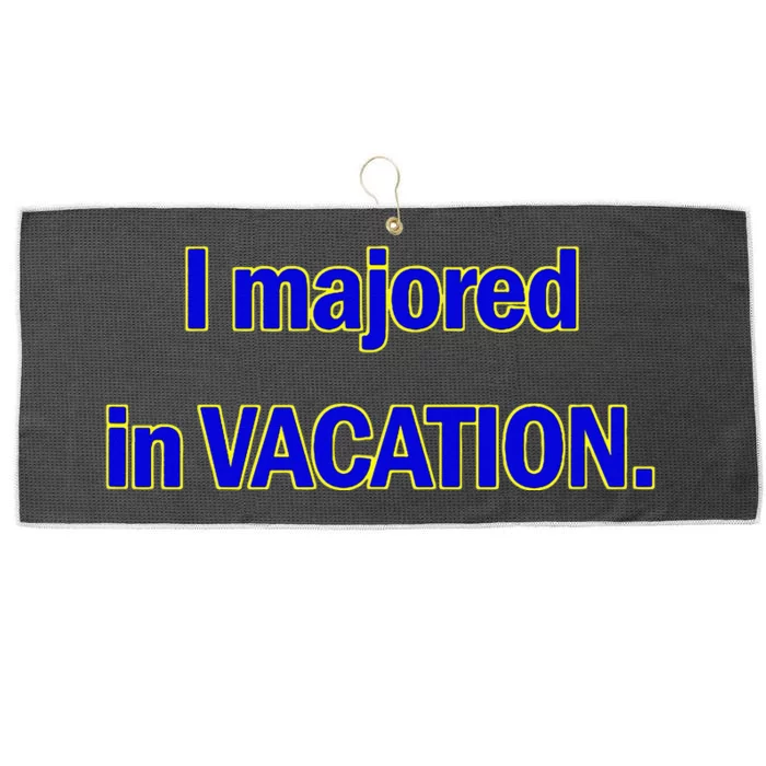 I Majored In VACATION Graphic Large Microfiber Waffle Golf Towel