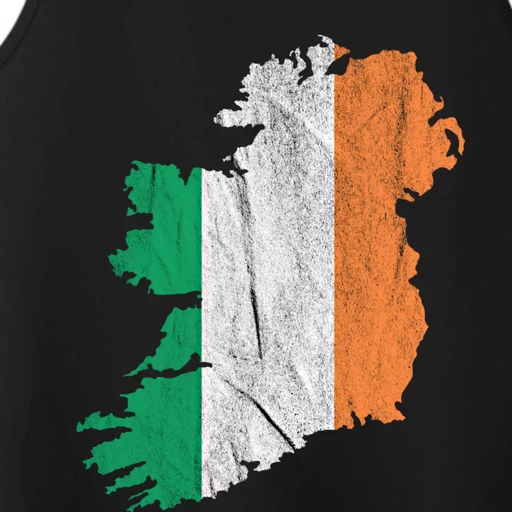 Ireland Map Irish Flag Ireland Trip Souvenir Irish Roots Cool Gift Performance Tank