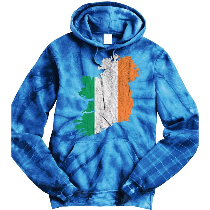 Ireland Map Irish Flag Ireland Trip Souvenir Irish Roots Cool Gift Tie Dye Hoodie