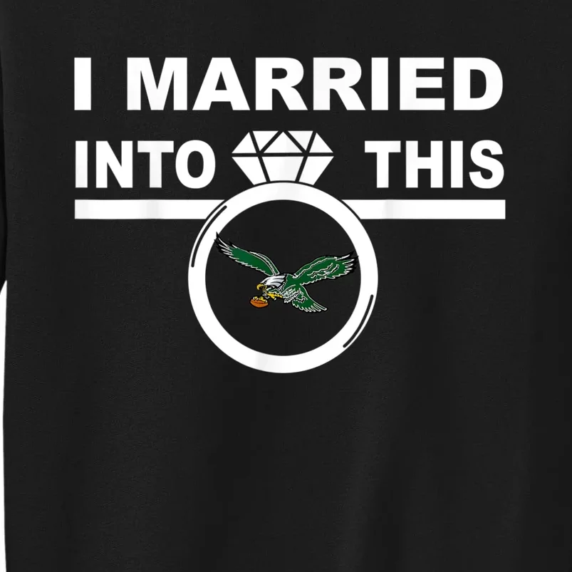 i married into this eagles design Quote apparel cool saying Sweatshirt