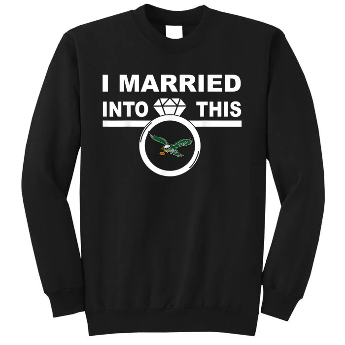 i married into this eagles design Quote apparel cool saying Sweatshirt