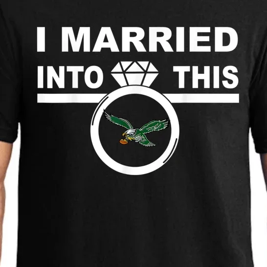 i married into this eagles design Quote apparel cool saying Pajama Set