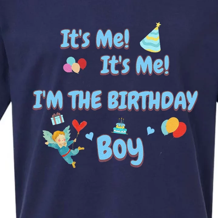 Its Me Its Me IM A Birthday B0y For SonS Birthday Party Sueded Cloud Jersey T-Shirt