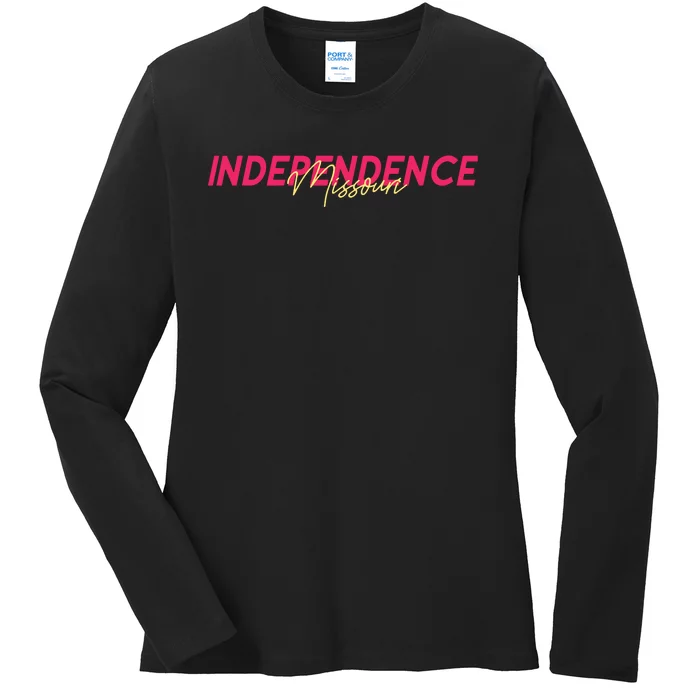 Independence Missouri Ladies Long Sleeve Shirt