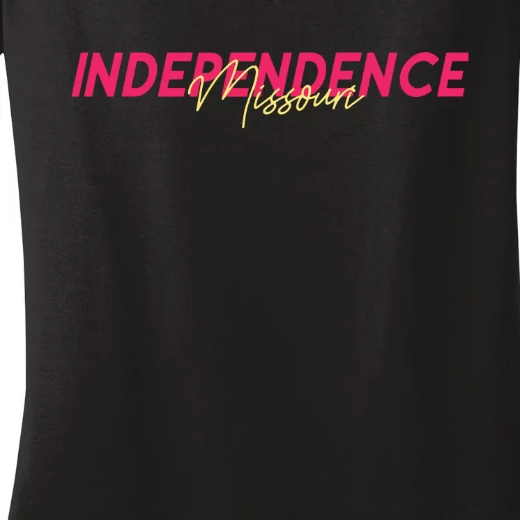 Independence Missouri Women's V-Neck T-Shirt