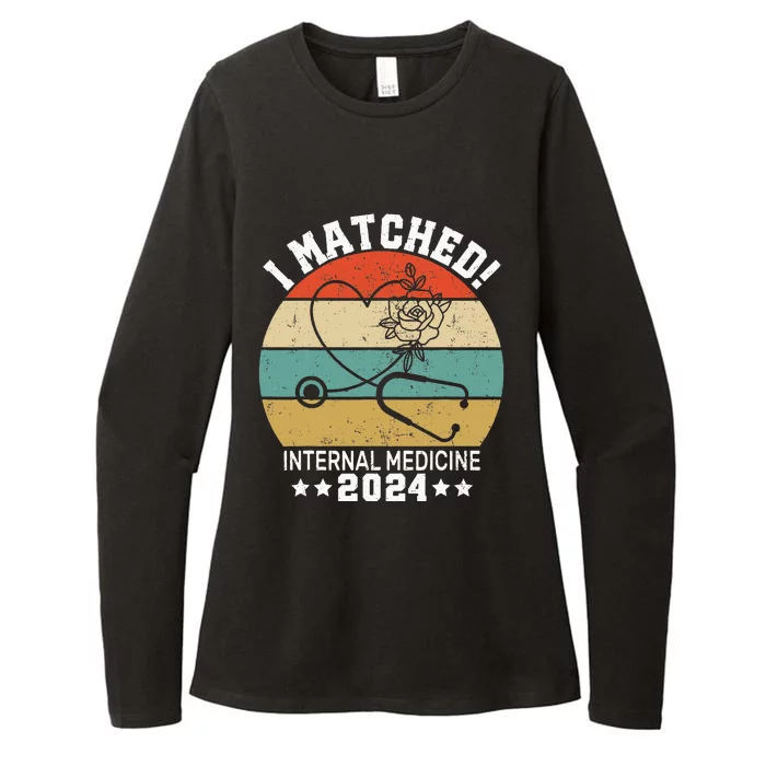 I Matched Internal Medicine 2024 Medical Resident Match Day Womens CVC Long Sleeve Shirt