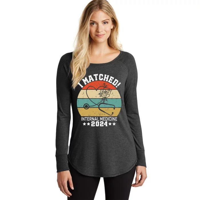 I Matched Internal Medicine 2024 Medical Resident Match Day Women's Perfect Tri Tunic Long Sleeve Shirt