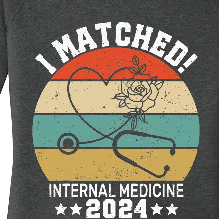 I Matched Internal Medicine 2024 Medical Resident Match Day Women's Perfect Tri Tunic Long Sleeve Shirt