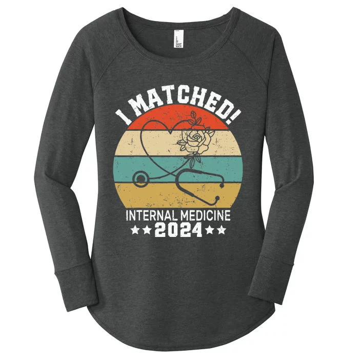 I Matched Internal Medicine 2024 Medical Resident Match Day Women's Perfect Tri Tunic Long Sleeve Shirt