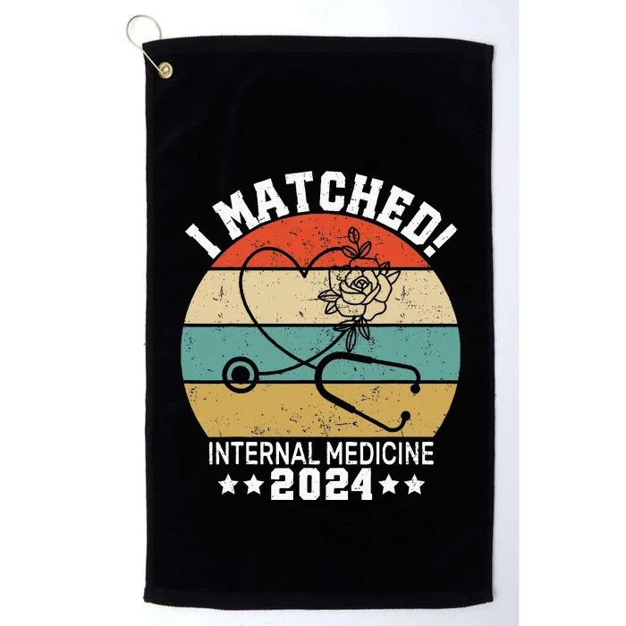 I Matched Internal Medicine 2024 Medical Resident Match Day Platinum Collection Golf Towel