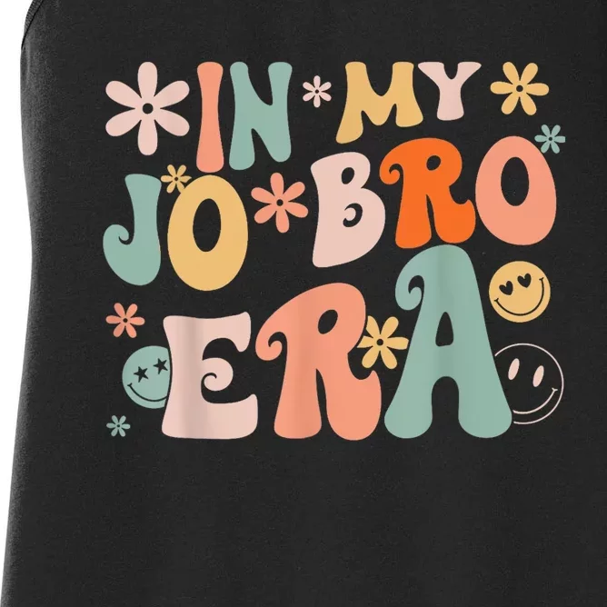 In My Jo Bro Era Funny Groovy Retro In My Job Bro Era Women's Racerback Tank