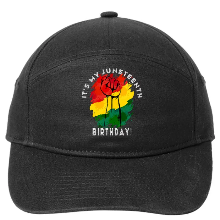 ItS My Juneteenth Birthday! June 19th Party Decoration 7-Panel Snapback Hat