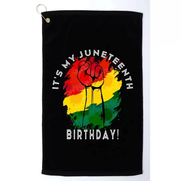 ItS My Juneteenth Birthday! June 19th Party Decoration Platinum Collection Golf Towel