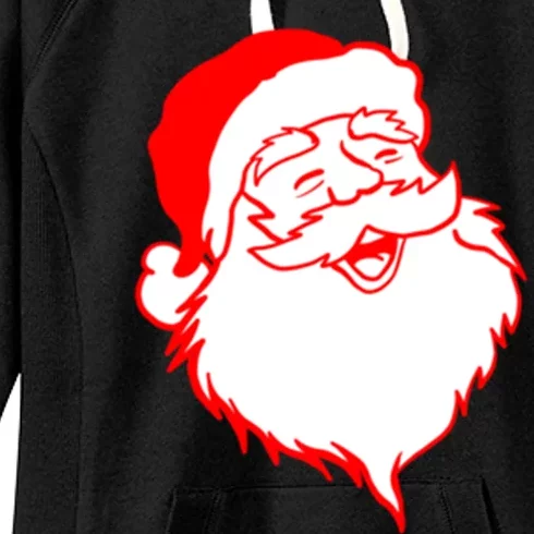 In My Jolly Era Merry Christmas Retro Santa Claus Gift Women's Fleece Hoodie