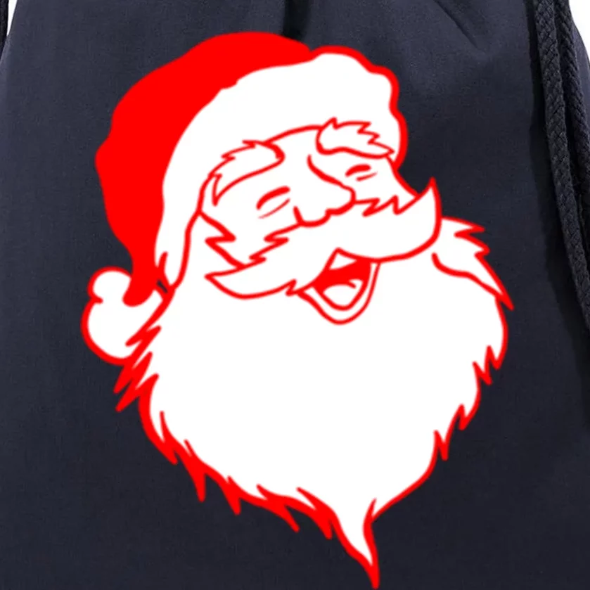 In My Jolly Era Merry Christmas Retro Santa Claus Gift Drawstring Bag