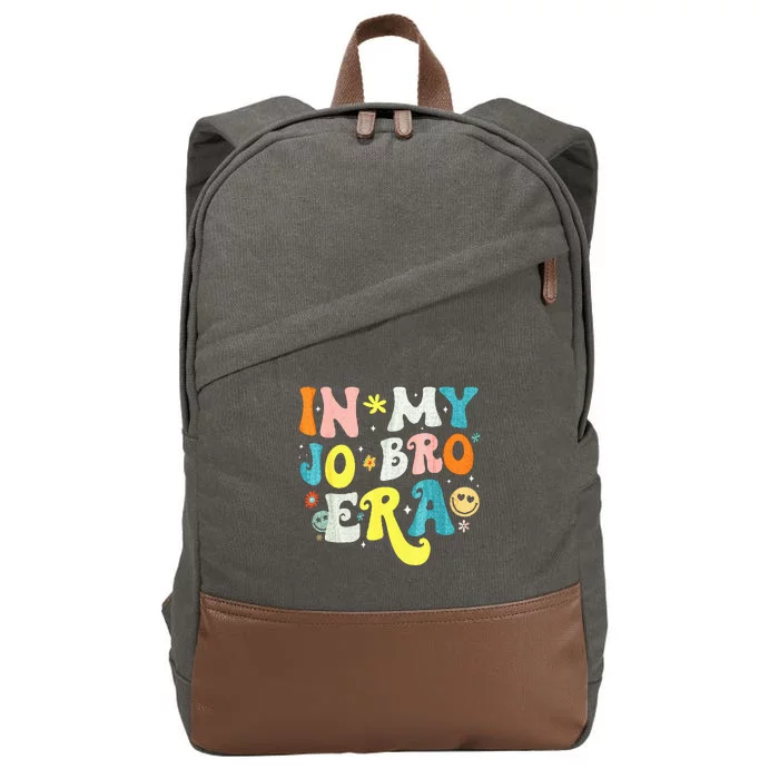 In My Jo Bro Era Funny Groovy Retro In My Job Bro Era Cotton Canvas Backpack