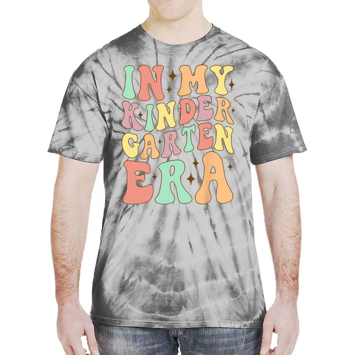 In My Kindergarten Era Groovy Back To School Kinder Teacher Tie-Dye T-Shirt