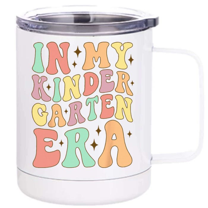 In My Kindergarten Era Groovy Back To School Kinder Teacher Front & Back 12oz Stainless Steel Tumbler Cup