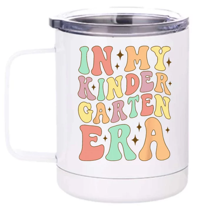 In My Kindergarten Era Groovy Back To School Kinder Teacher Front & Back 12oz Stainless Steel Tumbler Cup