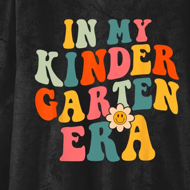 In My Kindergarten Teacher Era Shirts Kinder Groovy Retro Hooded Wearable Blanket