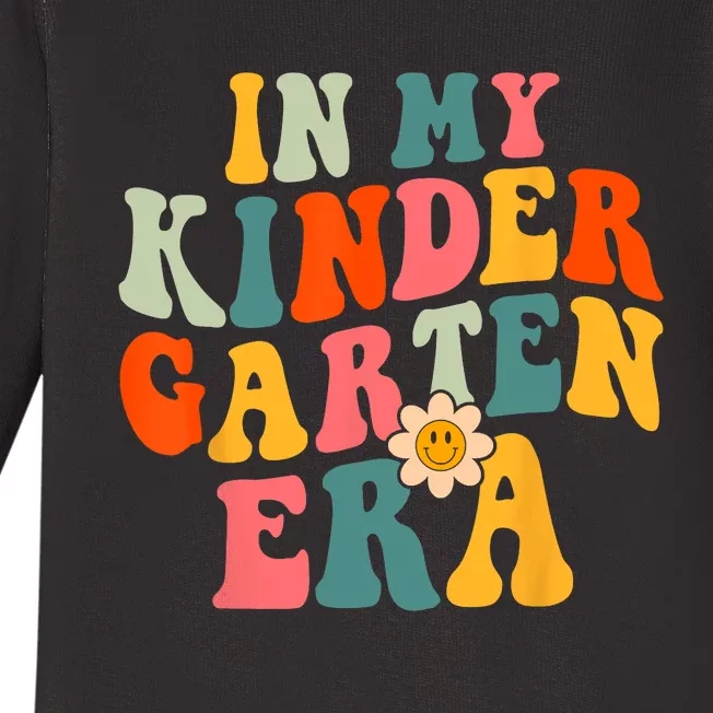 In My Kindergarten Teacher Era Shirts Kinder Groovy Retro Baby Long Sleeve Bodysuit