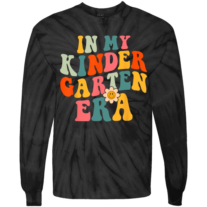 In My Kindergarten Teacher Era Shirts Kinder Groovy Retro Tie-Dye Long Sleeve Shirt