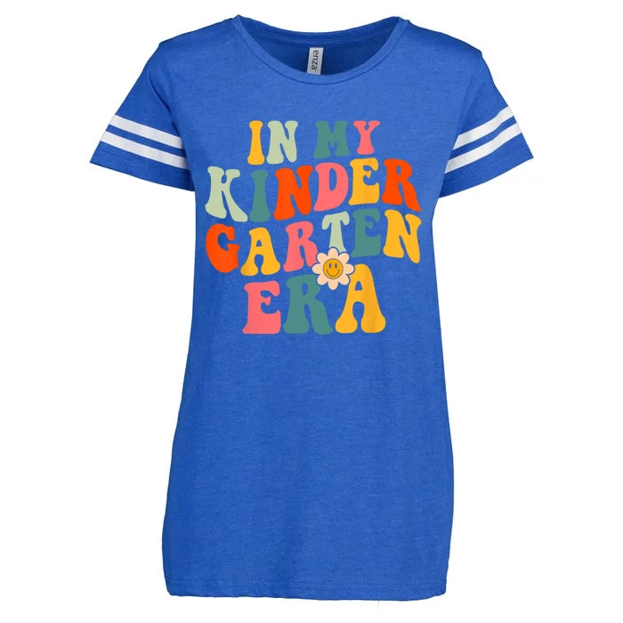 In My Kindergarten Teacher Era Shirts Kinder Groovy Retro Enza Ladies Jersey Football T-Shirt