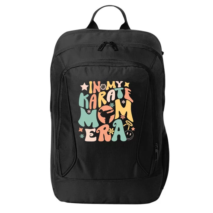 In My Karate Mom Era Groovy Funny Martial Arts Sport Mother City Backpack