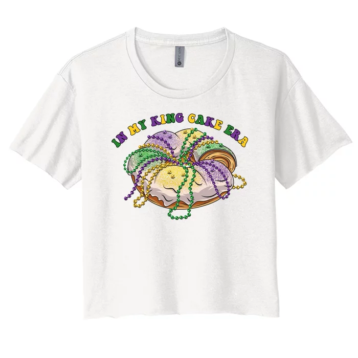 In My King Cake Era Mardi Gras Women's Crop Top Tee