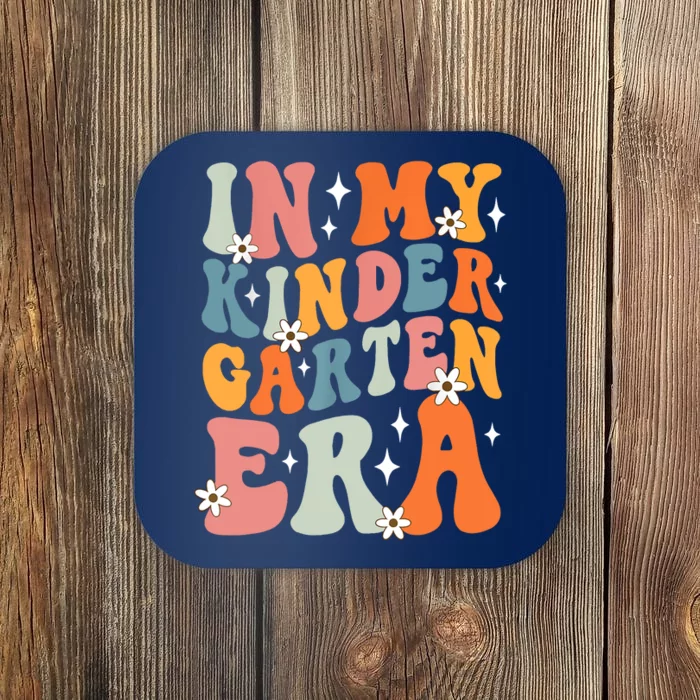 In My Kindergarten Era Groovy Back To School Kinder Teacher Coaster