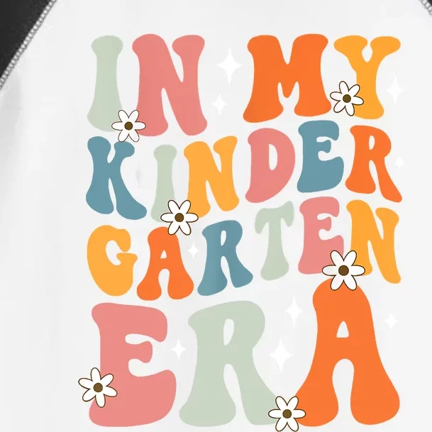 In My Kindergarten Era Groovy Back To School Kinder Teacher Toddler Fine Jersey T-Shirt