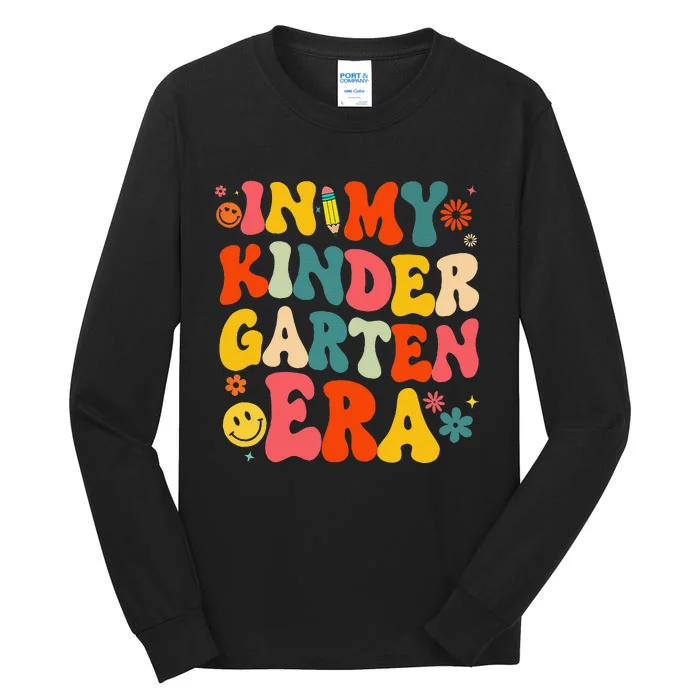 In My Kindergarten Era Retro Back To School Teacher Student Gift Tall Long Sleeve T-Shirt