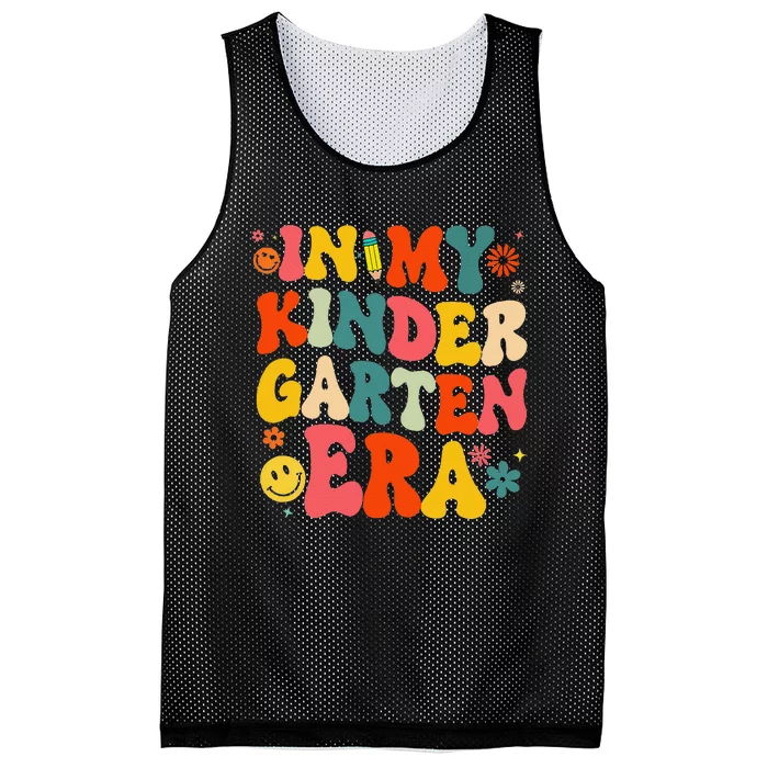 In My Kindergarten Era Retro Back To School Teacher Student Gift Mesh Reversible Basketball Jersey Tank