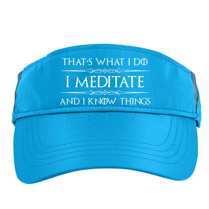 I Meditate Know Things Funny Meditator Adult Drive Performance Visor