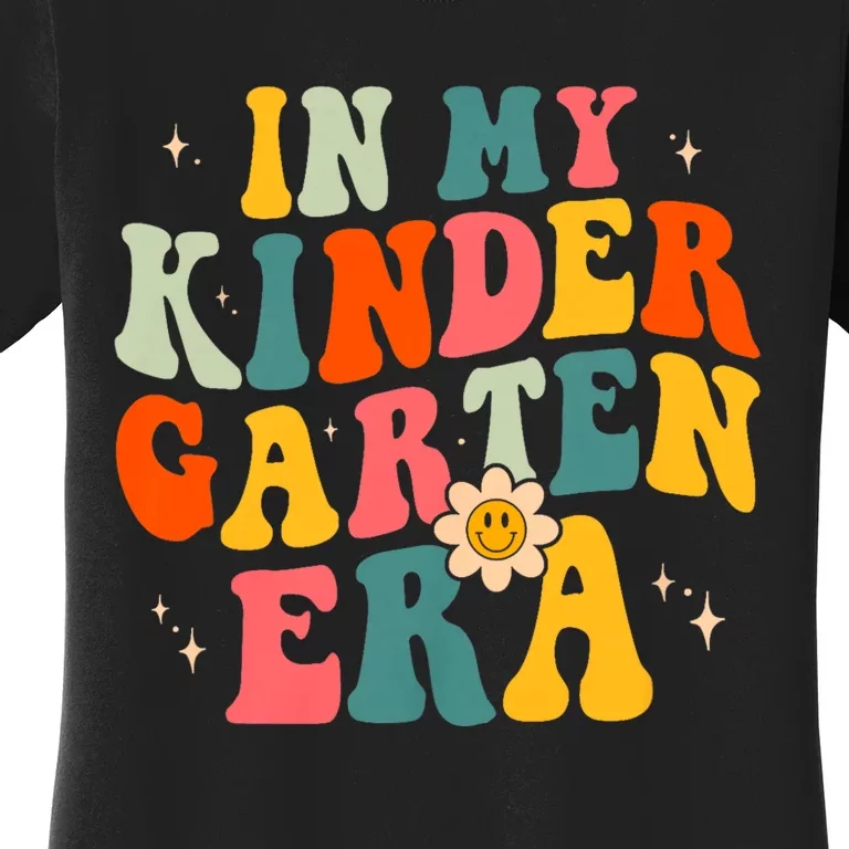 In My Kindergarten Teacher Era Kinder Groovy Retro Women's T-Shirt