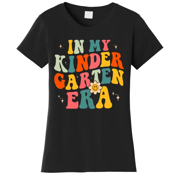 In My Kindergarten Teacher Era Kinder Groovy Retro Women's T-Shirt