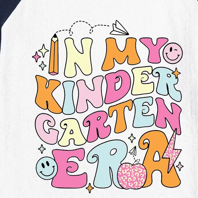 In My Kindergarten Era Groovy Kindergarten Back To School Baseball Sleeve Shirt