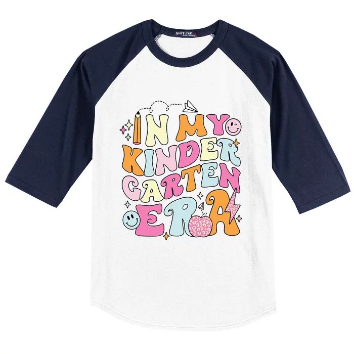 In My Kindergarten Era Groovy Kindergarten Back To School Baseball Sleeve Shirt